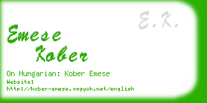 emese kober business card